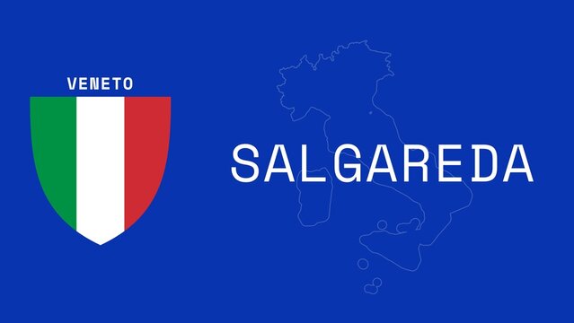 Salgareda: Illustration mit dem Ortsnamen der italienischen Stadt Salgareda in der Region Veneto