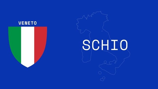 Schio: Illustration mit dem Ortsnamen der italienischen Stadt Schio in der Region Veneto