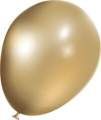3D gold balloon
