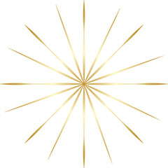 Gradient gold new year firework element