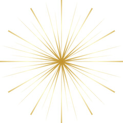 Obraz premium Gradient gold new year firework element