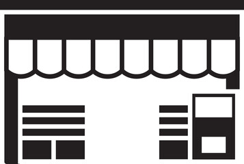 store and building  icon set 