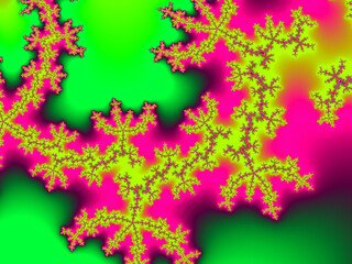 Fototapeta na wymiar Colorful fractal, leaves, tree, fractal, abstract background