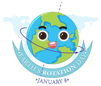 Earth's Rotation Day banner design