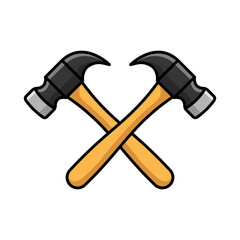 hammer icon vector design template in white background