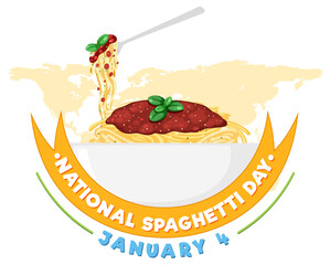 National Spaghetti Day Banner Design