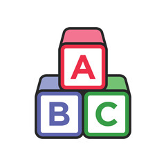 abc cubes icon vector design template in white background