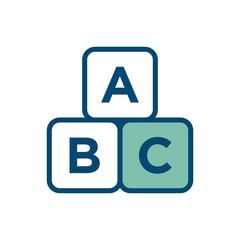 abc cubes icon vector design template in white background