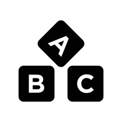 abc cubes icon vector design template in white background