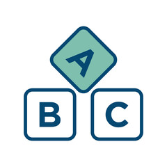 abc cubes icon vector design template in white background