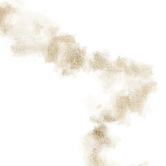 Abstract gold glittery metallic graphic lines on transparent png background 
