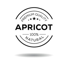 Fototapeta premium Creative (Apricot), Apricot label, vector illustration.