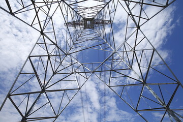 High voltage electric tower line