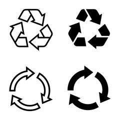 Set of Recycle Icon. Recycled vector icon