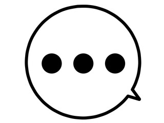 三点リーダー吹き出しイラスト素材