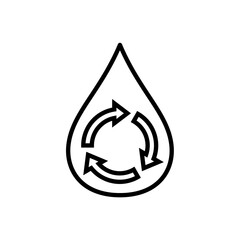 Water Recycle Icon. Recycle vector icon