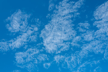 Cirrocumulus am blauen Himmel