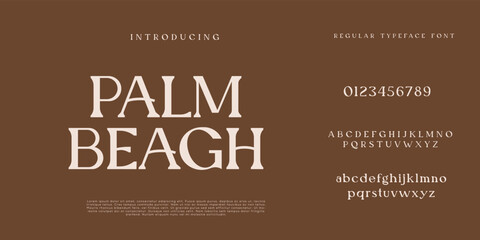 Elegant and modern serif alphabet font uppercase and numberfonts victorian typeface 