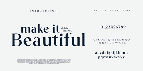 Elegant and modern serif alphabet font uppercase and numberfonts victorian typeface 