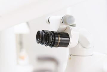 Photo of modern dental equipment in stomatology orthodontic center.