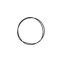 Circle frame hand drawn icon