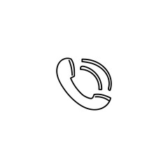 Ringing handset hand drawn icon