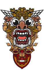 monster illustration head design for t-shirts or ornament design