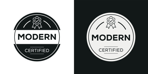 Creative (Modern) Certified badge, vector illustration.