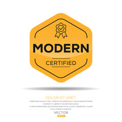 Creative (Modern) Certified badge, vector illustration.