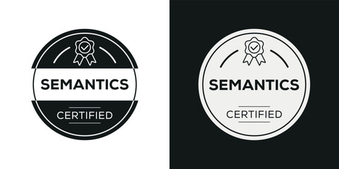 Obraz premium Creative (Semantics) Certified badge, vector illustration.
