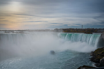falls from the river