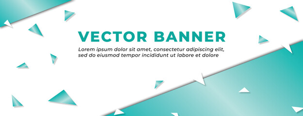 Gradient Blue-Green Vector Banner Design