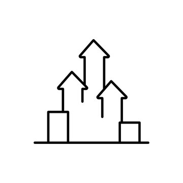graph diagram chart icon growth increase decrease up down 