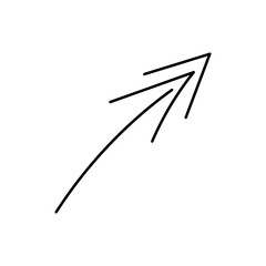 Black writhing and twisting arrows icon set. Signpost movement and minimalistic distance symbol with outline design for graphic vector decor