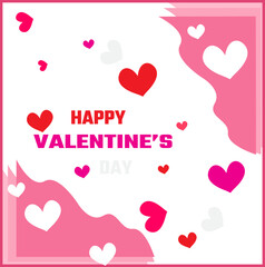 Background valentine day.Valentine's day sale poster or banner backgroud.