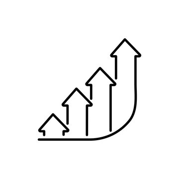 graph diagram chart icon growth increase decrease up down 