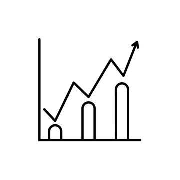 graph diagram chart icon growth increase decrease up down 