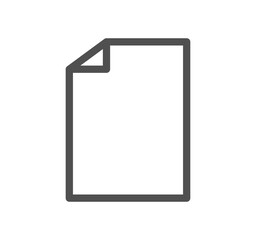 Document icon outline and linear symbol.	
