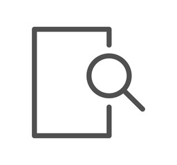 Document icon outline and linear symbol.	
