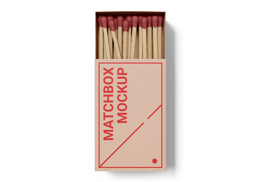 Safety Matches Box Mockup