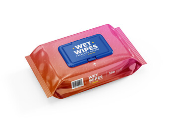 Wet Wipes Packaging Mockup