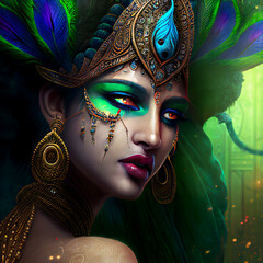 Apsara dancer, ceremonial Apsara dancing, ritual headdress, Khmer culture 