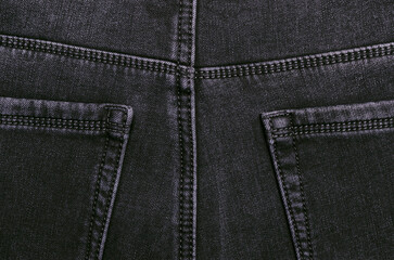 Part of dark jeans.