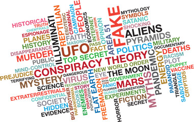 Conspiracy Theory Themed Word Cloud