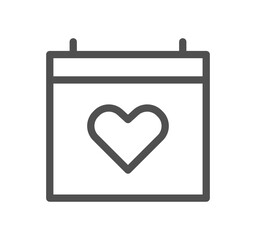 Calendar icon outline and linear symbol.	
