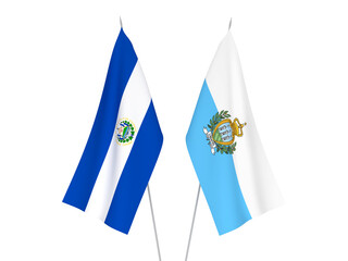 San Marino and Republic of El Salvador flags