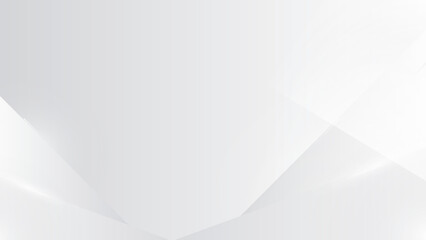Abstract white panoramic background made of triangles - Vector