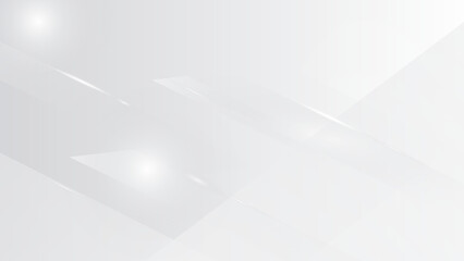 Abstract white panoramic background made of triangles - Vector