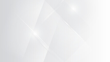 Abstract white panoramic background made of triangles - Vector