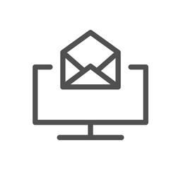 Envelope icon outline and linear symbol.	
